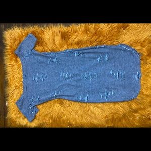 Light blue ripped mini dress💙